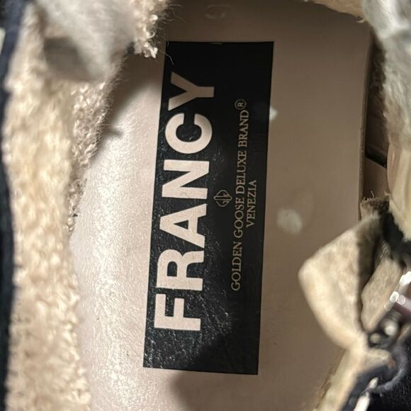 Golden Goose Deluxe Brand Francy High-Top Sneakers DU size 37/ US 7 Navy - Picture 11 of 13